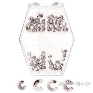 Basic Elements  Klämpärle-täckare – Silverpläterad 80-pack