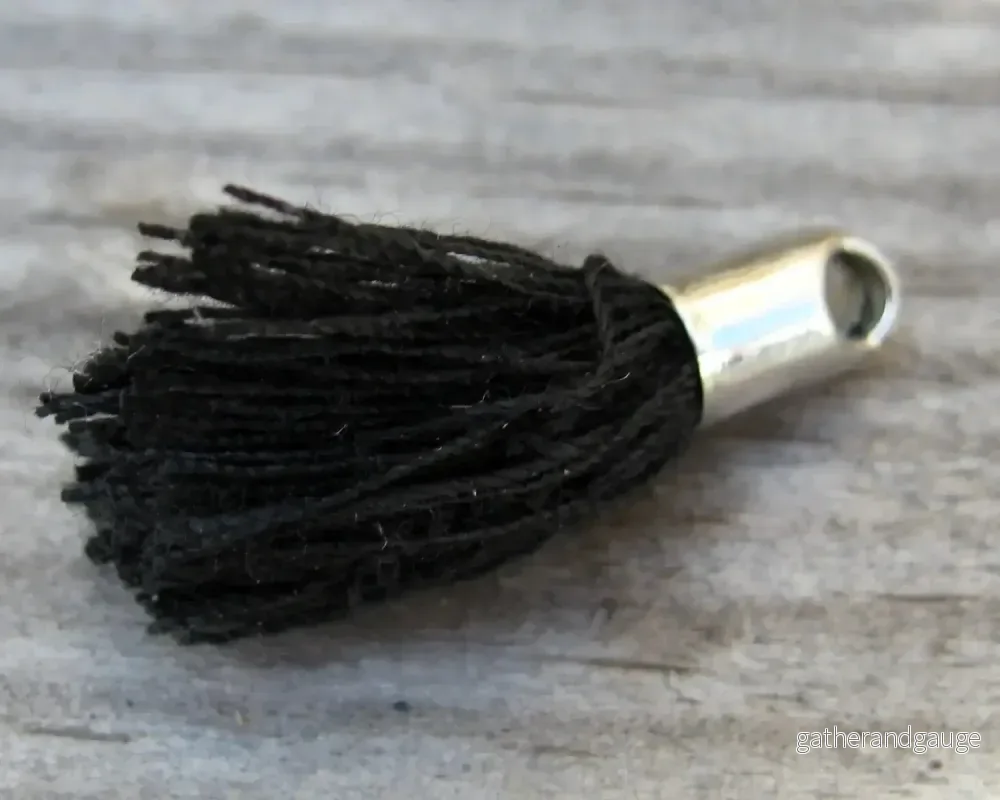 Bomullstofs - Svart 18mm 1 styck