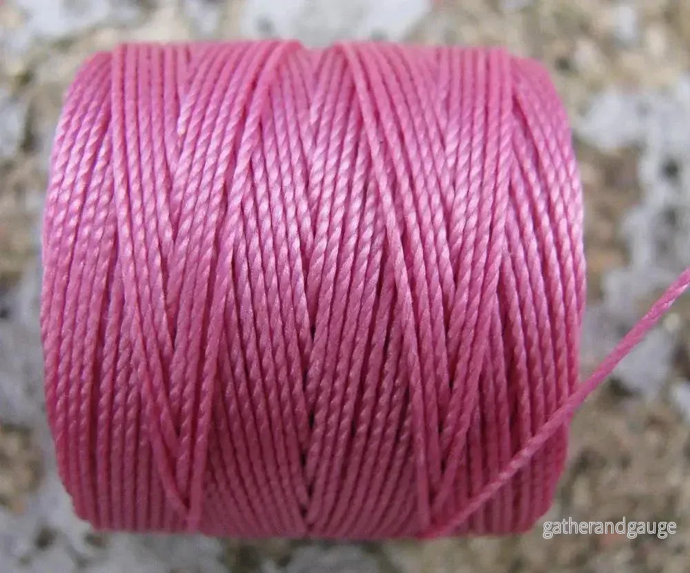 S- Lon bead cord - Light Orchid, 1 rulle - Bild 2