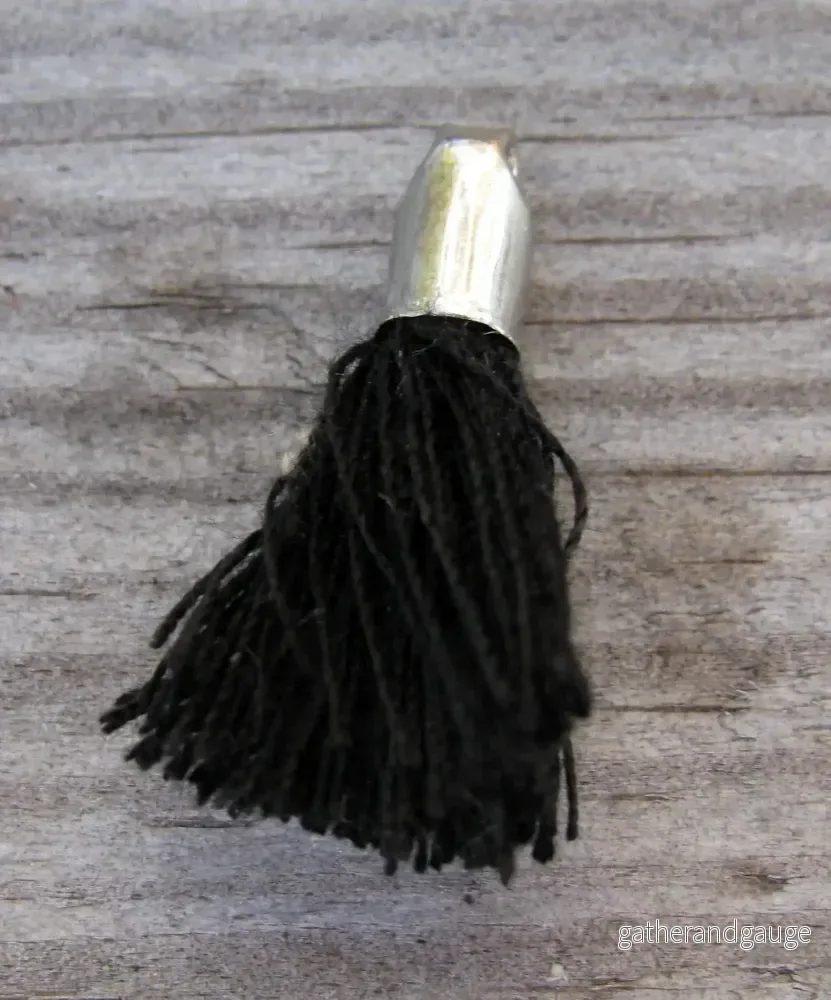 Bomullstofs - Svart 18mm 1 styck - Bild 2