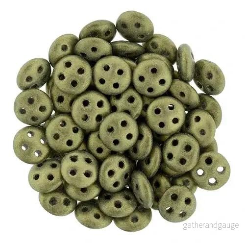CzechMates QuadraLentil – Metallic Suede Gold 6mm, 10 gram CzechMates QuadraLentil – Metallic Suede Gold 6mm, 10 gram