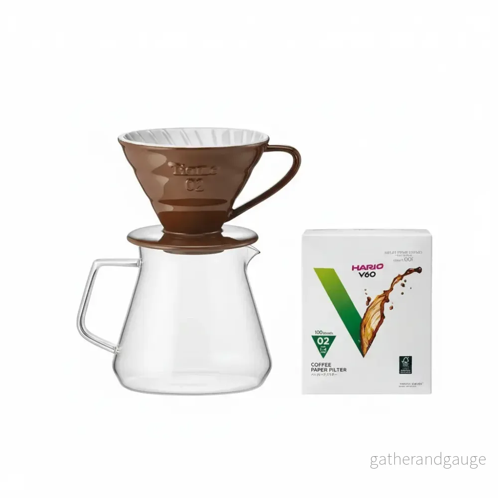 Klassisk keramisk V60 pour over set för 2-4 koppar - Bild 3
