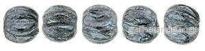 Tjeckiska Melon Round - Jet Hematite 3mm 50-pack - Bild 2