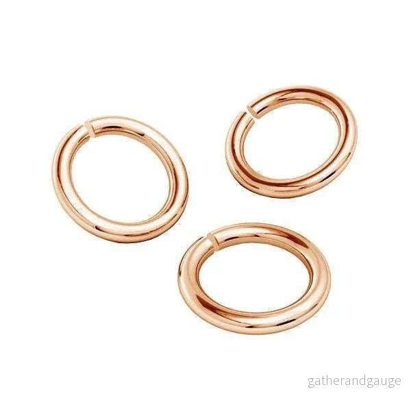 Bindringar 925 Silver 18K Rose Gold - 4.2x0.5mm, 10-pack