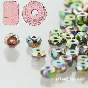 Facetterad Micro Spacers - Full Vitrail 2x3mm, 6 gram - Bild 2
