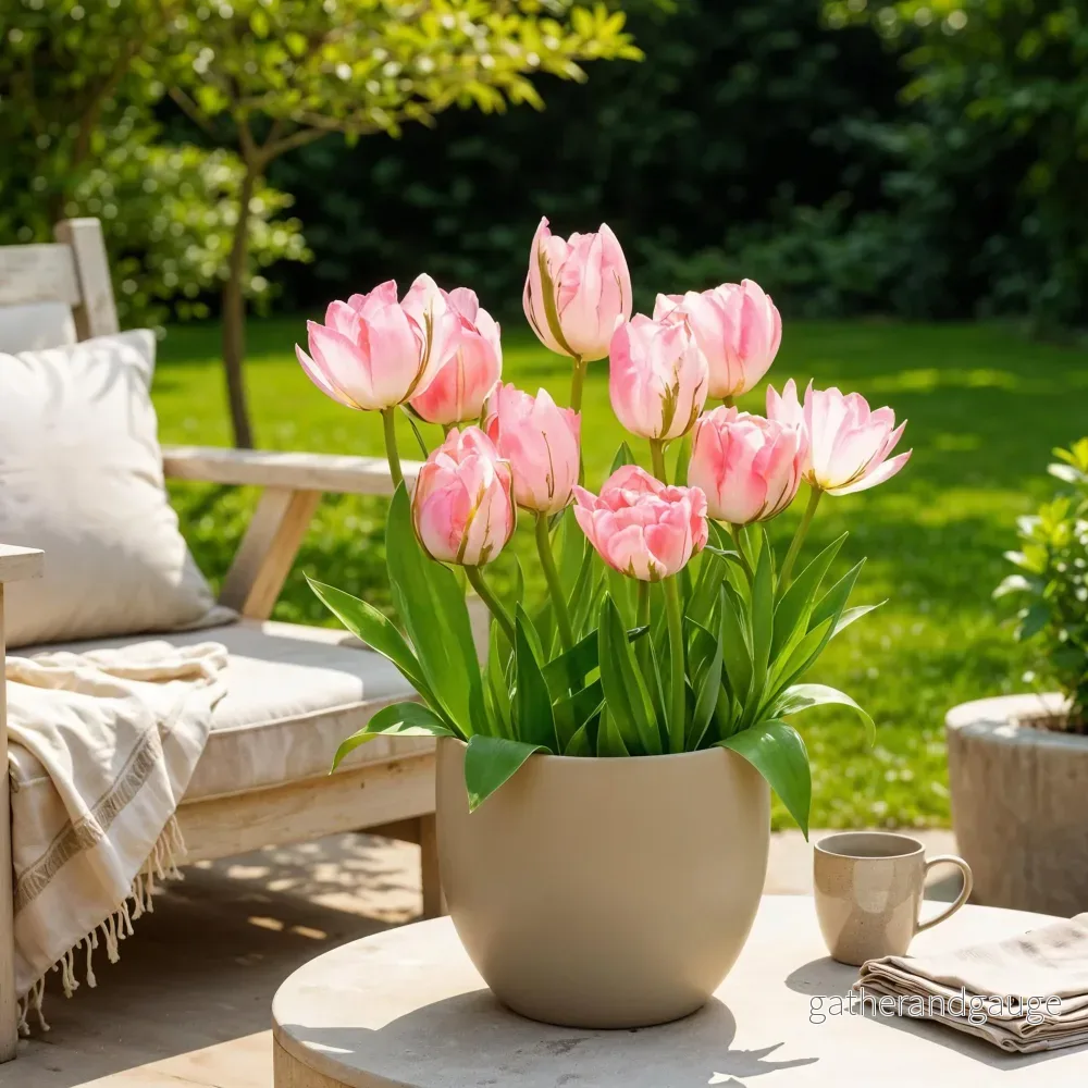Green boutiQ - Bloembollen - Tulp Double Pink - Kleur Roze - 12 stuks - Bolmaat 11/12 - XXL Pack - Bild 3