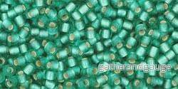 TOHO Seed Beads - Silver-Lined Frosted Dk Peridot (11-24BF) 11/0, 10gram
