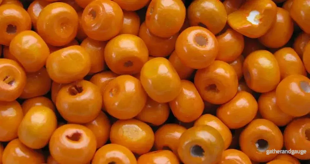 Träpärlor – Orange Runda 9mm 50 gram Träpärlor – Orange Runda 9mm 50 gram