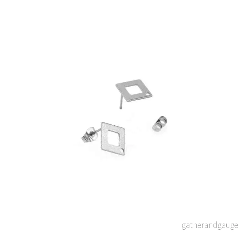 Örstickare Rostfrittstål - Romb 9x11mm, 2-pack