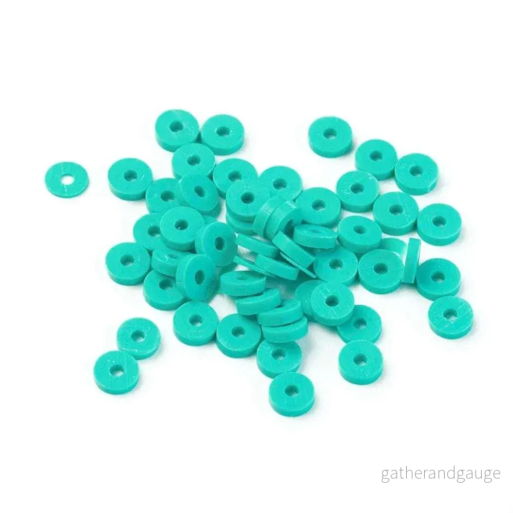 Heishi Pärlor - Turquoise 3mm 1 sträng - Bild 2