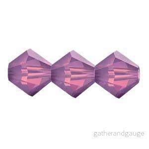 Tjeckiska Bicone - Amethyst Opal, 4 mm, 30-pack