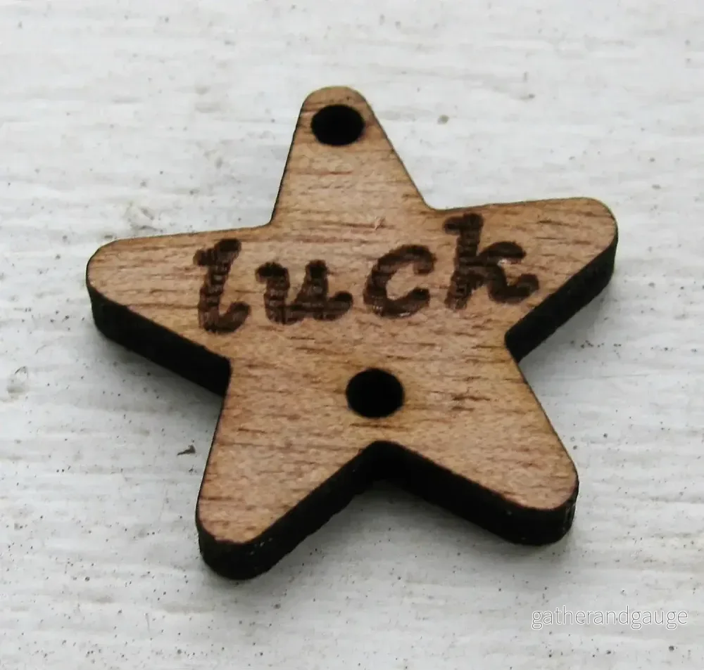 Connector Trä -Stjärna "luck" 25mm 1 styck - Bild 2
