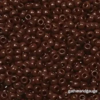 Miyuki Seed Beads - Opaque Chocolate Brown 11/0, 10 gram