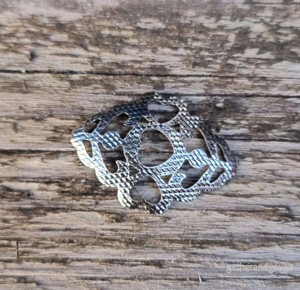 Connector / Hänge Silverfärgad - Romb med hjärta 1 styck