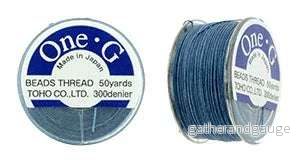 One-G pärltråd - Blue 50 yards 1 rulle