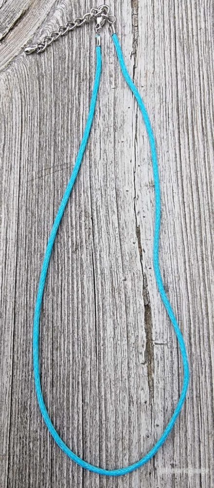 Bomullstråd halsband – Turkos 2mm, 1 styck Bomullstråd halsband – Turkos 2mm, 1 styck