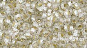 TOHO Demi Round – PermaFinish Silver-Lined Frosted Crystal 8/0, 5gram