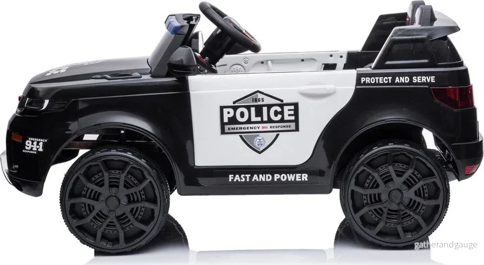 Elbil Barn Azeno Police SUV svart - Bild 2