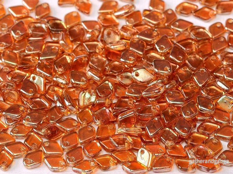 Dragon Scale Bead - Crystal Apricot Medium, 5 gram