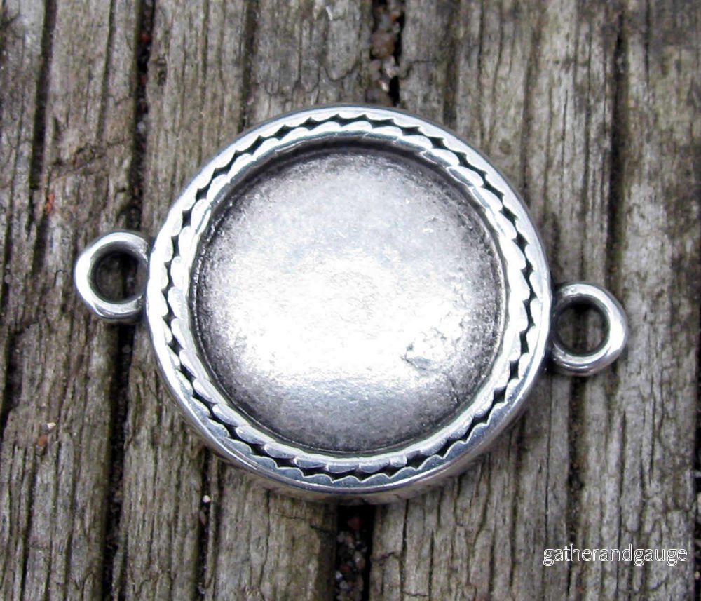 Ramberlock Connector Silverfärgad - Rund Streckram 14mm 1 styck