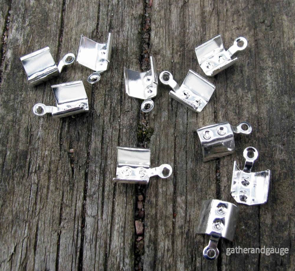 Fästen Silverfärgade - För band 5 mm 10-pack