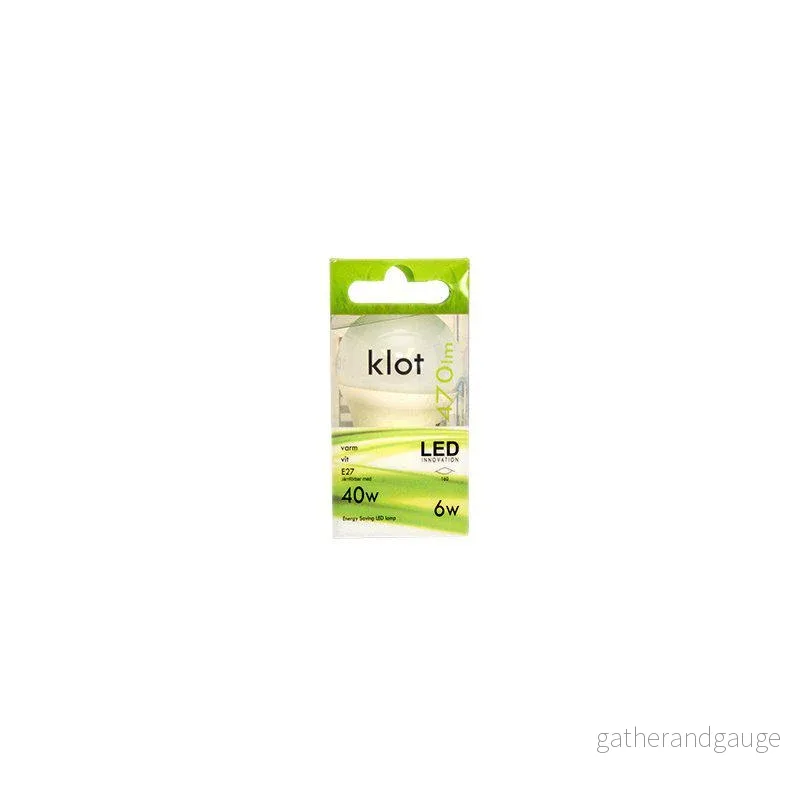 Klotlampa LED 6W =40w E27 470 lumen