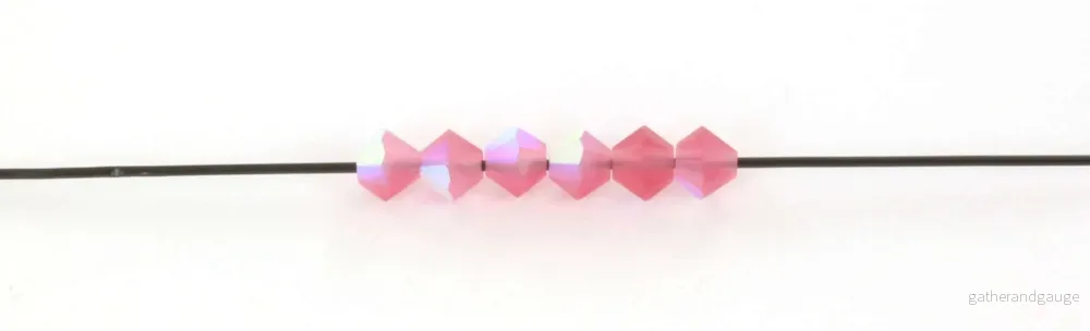 Tjeckiska MC Bicone - Indian Pink AB Matt 4mm 30-pack - Bild 3