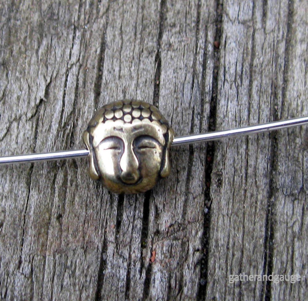 Mellandel Bronsfärgad - Buddha Huvud 7x5,2mm - 5-pack - Bild 3