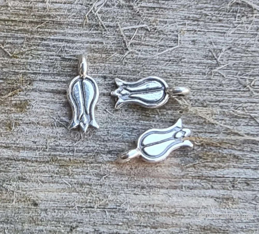 Berlock Silverpläterad - Tulpan 3-pack