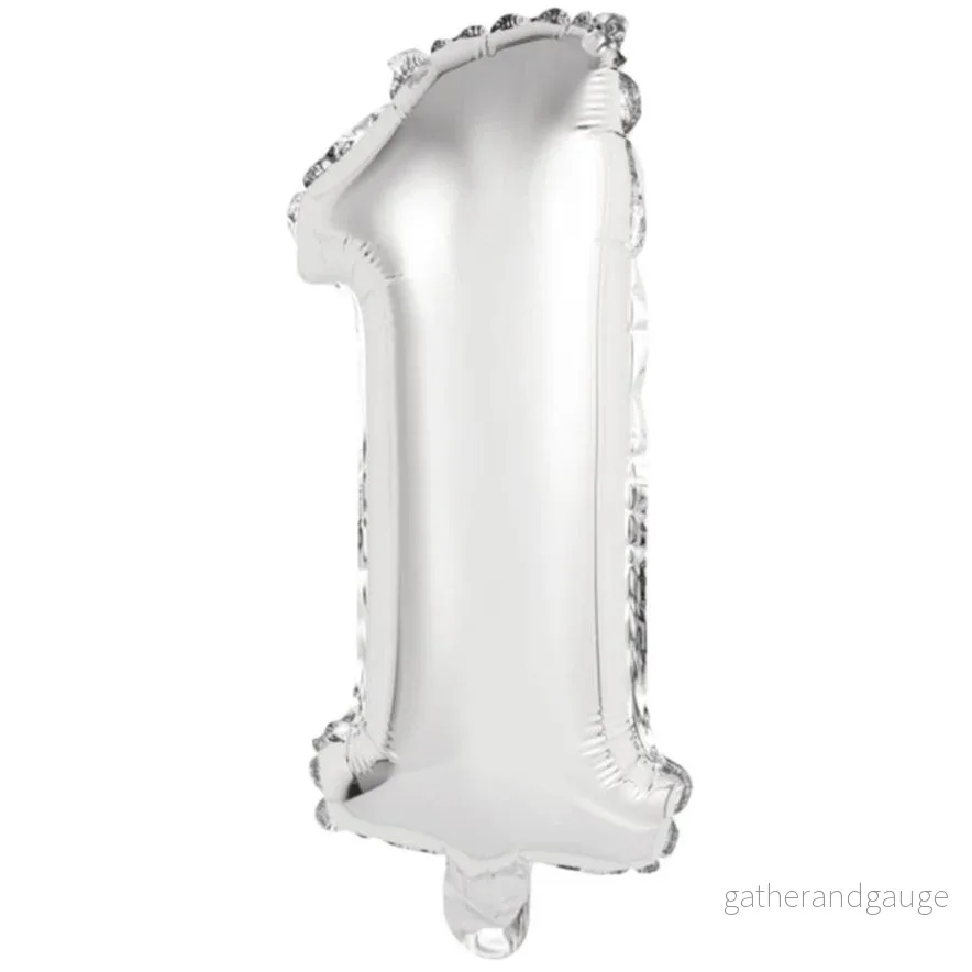 Folieballong siffror 4 i Silver 75cm Folieballong siffror 4 i Silver 75cm
