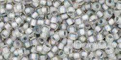 TOHO seed beads - Inside-Color Rainbow Crystal/Gray-Lined (11-261) 11/0, 10gram