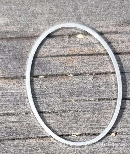 Oval Silverpläterad - 25x18mm 1 styck