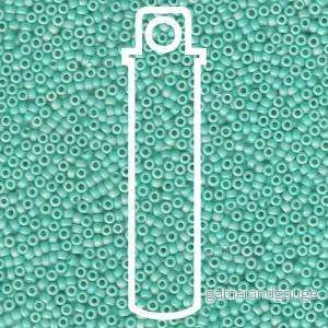 Miyuki Seed Beads - Matte Opaque Turquoise AB 15/0, 8,2 gram