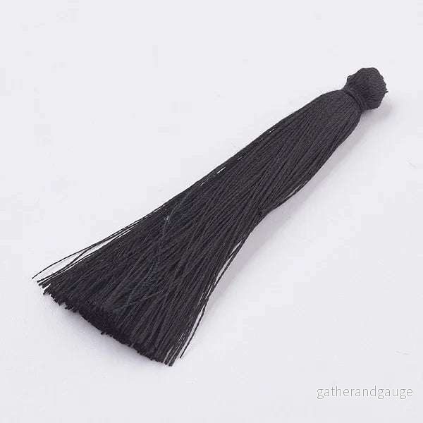Hänge tassel polyester - Svart 65-74mm 1 styck