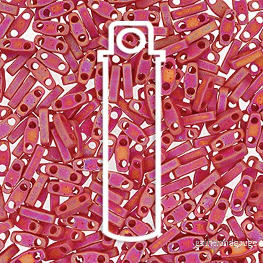 Miyuki Quarter Tila – Opaque Matte Red AB 5×1,2mm Miyuki Quarter Tila – Opaque Matte Red AB 5×1,2mm
