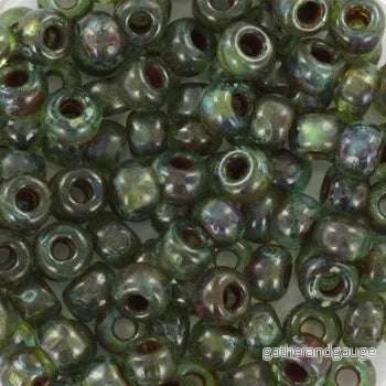 Miyuki Seed Beads - Transparent Picasso Seafoam 6/0, 10g