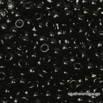 Miyuki Seed Beads - Opaque Black 8/0, 10 gram