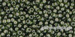 TOHO Seed Beads - Transparent Olivine 11/0, 10gram