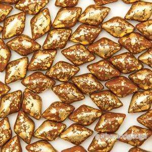 Matubo Gemduo – Gold Splash Brown 8x5mm, 10 gram Matubo Gemduo – Gold Splash Brown 8x5mm, 10 gram