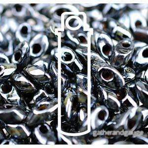 Miyuki Long Magatama – Picasso Smokey Black 4x7mm Miyuki Long Magatama – Picasso Smokey Black 4x7mm