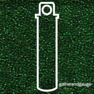 Miyuki seed beads - Transparent Dark Green 11/0, 24 gram