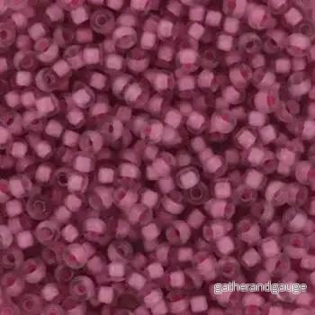 Miyuki Seed Beads - Semi-Matte Rose/Lined Crystal 11/0, 10 gram