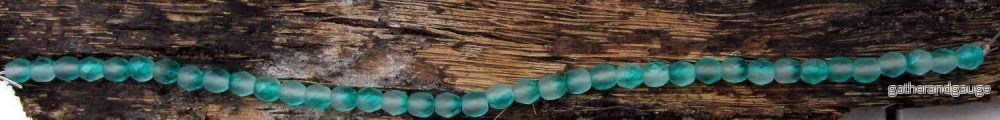 Tjeckiska Firepolish - Seafoam Matte 4 mm, 1 sträng - Bild 2