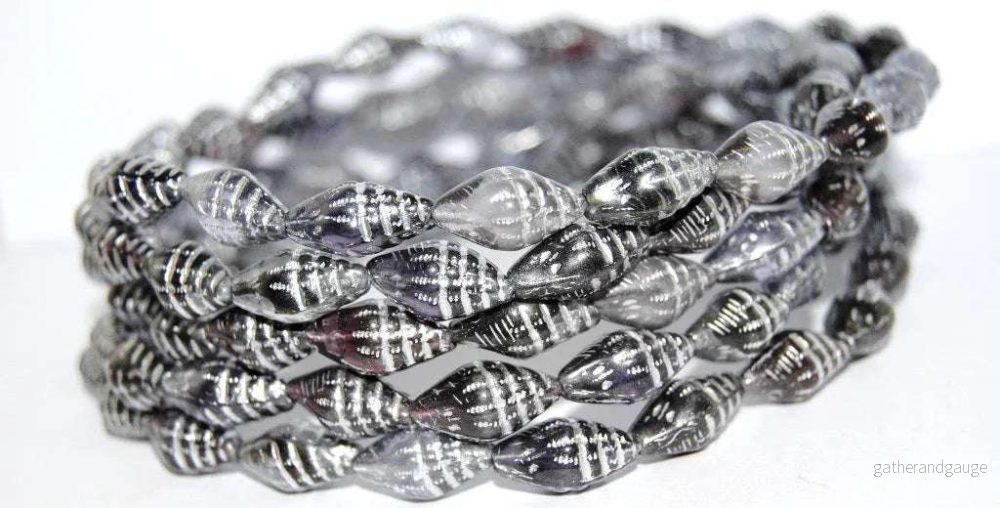 Miter Shell beads – Mix Lila med Silver 16x8mm, 10-pack Miter Shell beads – Mix Lila med Silver 16x8mm, 10-pack