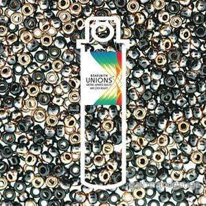 Miyuki Seed Beads - Unions Black Capri Gold 15/0, 8,2 gram