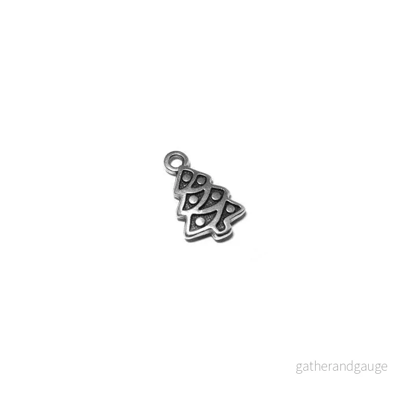 Berlock Silverpläterad - Julgran 12x20mm 1 styck