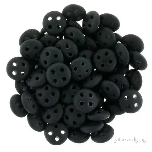 CzechMates QuadraLentil – Matte Jet 6mm, 10 gram CzechMates QuadraLentil – Matte Jet 6mm, 10 gram