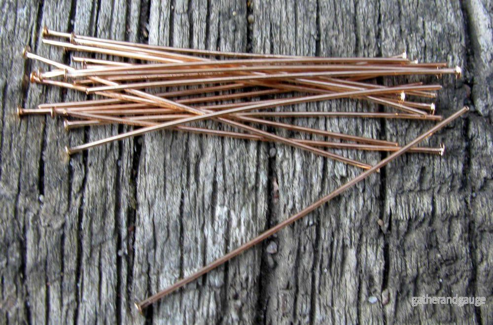 Hattpinnar Roséguldfärgad – 50mm, 20-pack