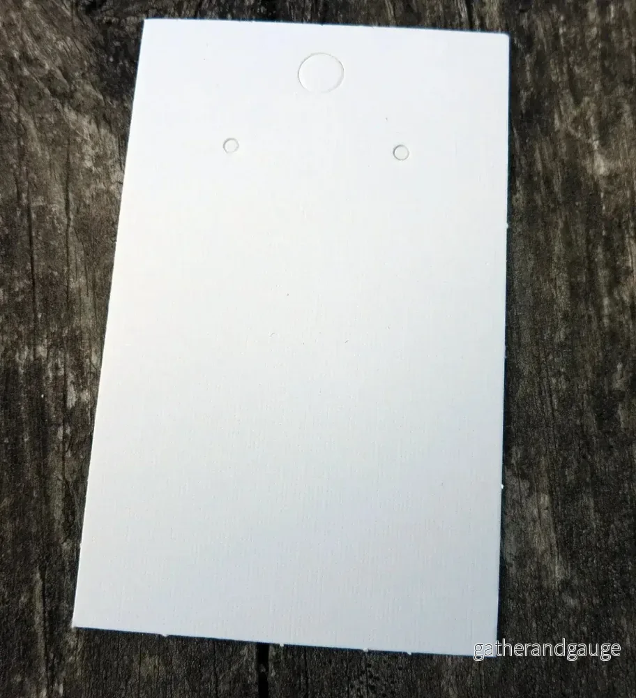 Örhängeskort - Vita 10-pack