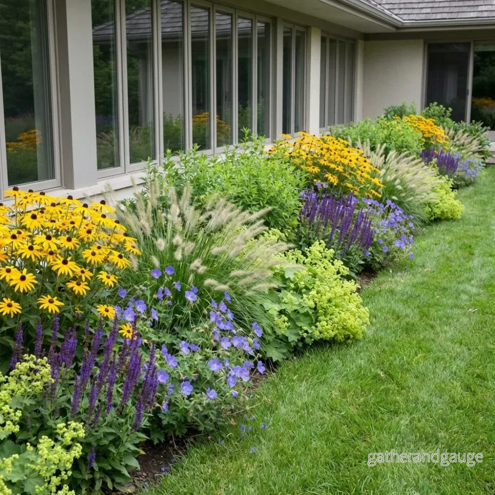 Pack Massif Plein Soleil Jaune & Bleu - 30 plantes